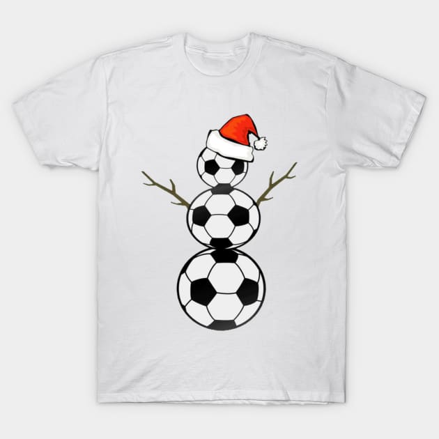 Football Snowman T-Shirt by D3monic